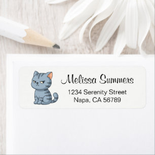 Cranky Grey Tabby Cat