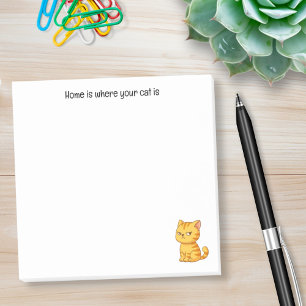 Cranky Orange Tabby Cat Custom Text Post-it Notes