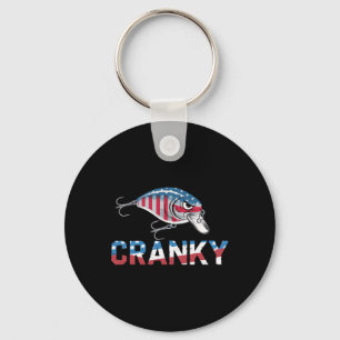 Cranky Usa Crankit Fishing Fathers Day Key Ring