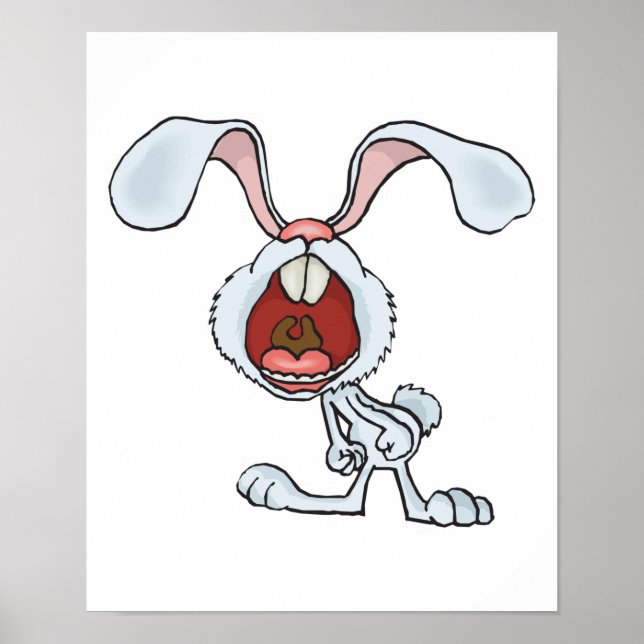 cranky yelling rabbit poster (Front)