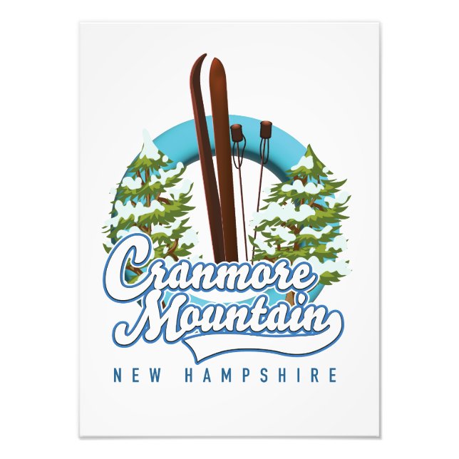 Cranmore Mountain New Hampshire Ski logo  Photo Print (Front)