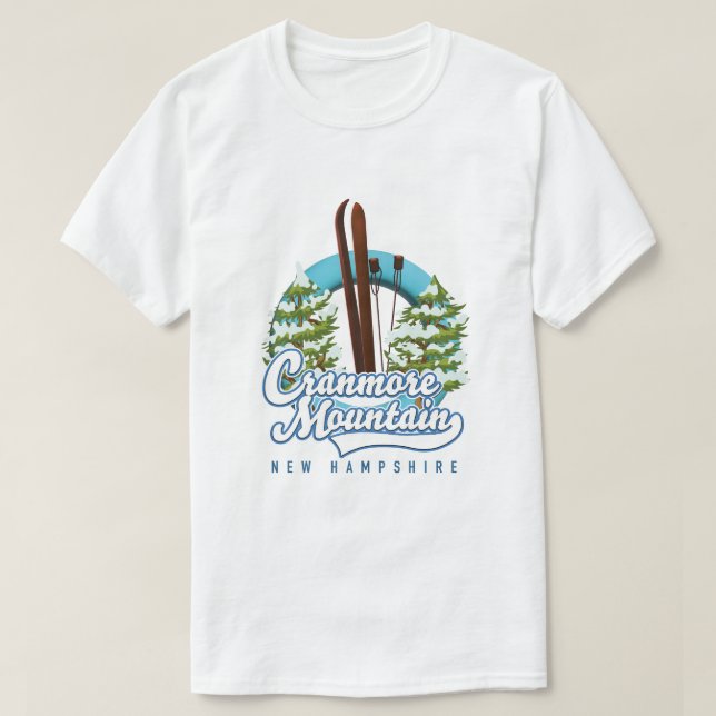 Cranmore Mountain New Hampshire Ski logo  T-Shirt (Design Front)