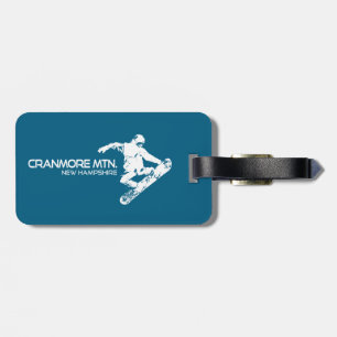 Cranmore Mountain Resort New Hampshire Snowboarder Luggage Tag