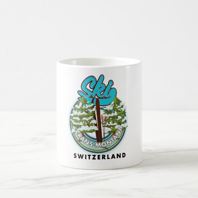 Crans-Montana Switzerland ski Coffee Mug (Center)