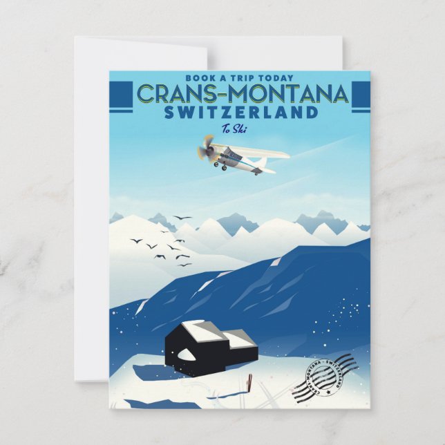 crans-montana Switzerland ski poster (Front)