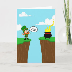 Crap Leprechaun Fortune Funny Card