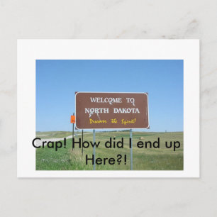 Crap! North Dakota Postcard