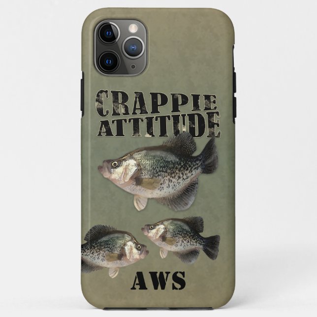 Crappie Attitude Fishing Case-Mate iPhone Case (Back)