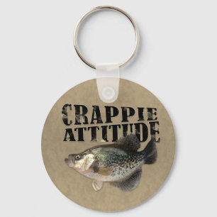 Crappie Attitude Funny Fishing Key Ring