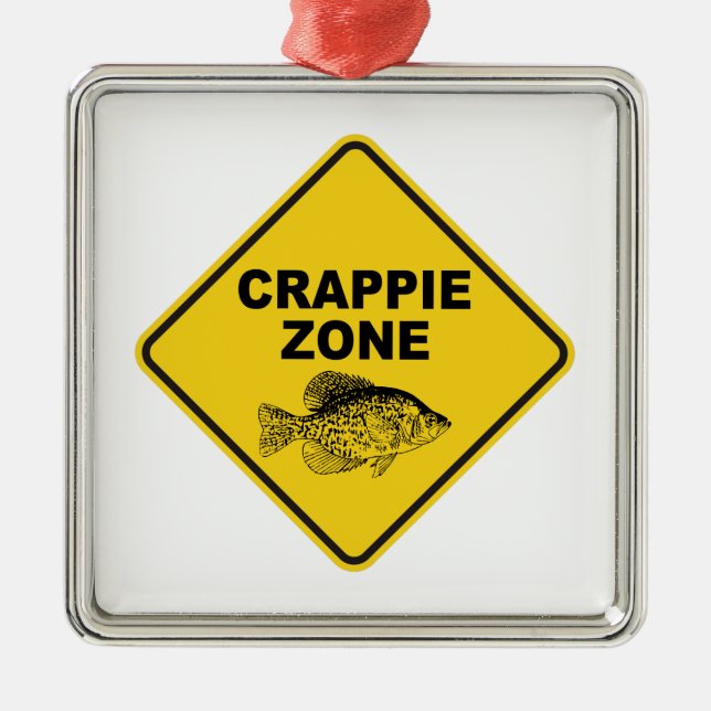 Crappie Zone Metal Tree Decoration (Front)