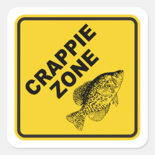 Crappie Zone Square Sticker