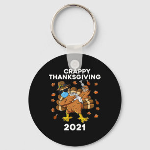 Crappy Thanksgiving Dabbing Turkey Pilgrim Boys Ki Key Ring