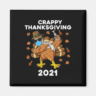Crappy Thanksgiving Dabbing Turkey Pilgrim Boys Ki Magnet