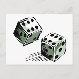 Craps Dice High Roller Gambling Postcard