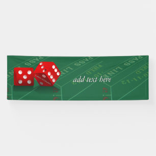 Craps Table With Las Vegas Dice Banner