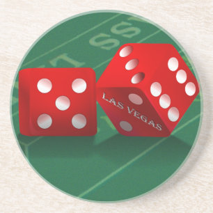 Craps Table With Las Vegas Dice Coaster