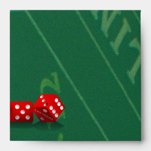 Craps Table With Las Vegas Dice Envelopes