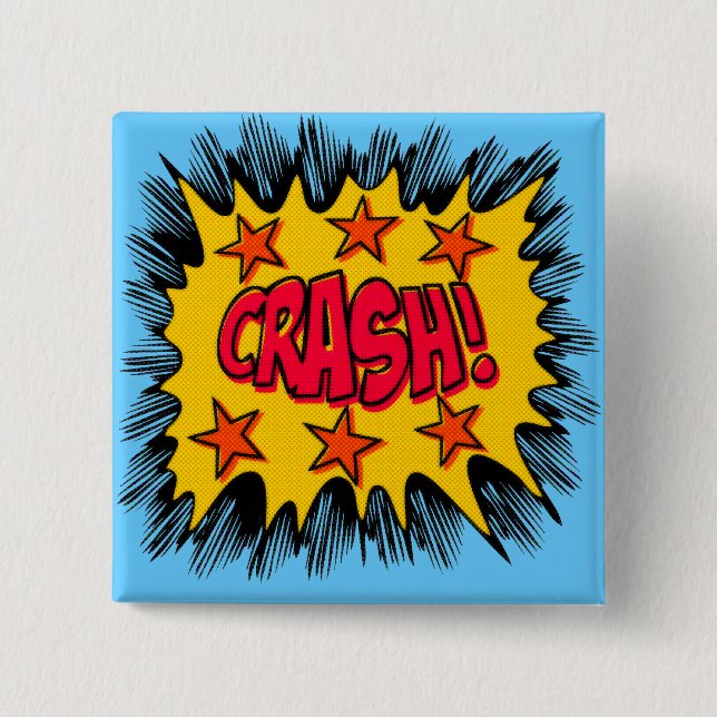 Crash 15 Cm Square Badge (Front)