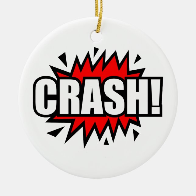 Crash! Ceramic Tree Decoration (Front)