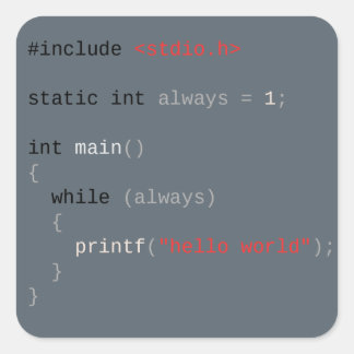 crash my mainframe square sticker