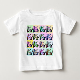 Crash of Rhinos Pop Art Baby T-Shirt