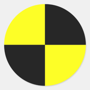 crash test dummies symbol sign car accident classic round sticker