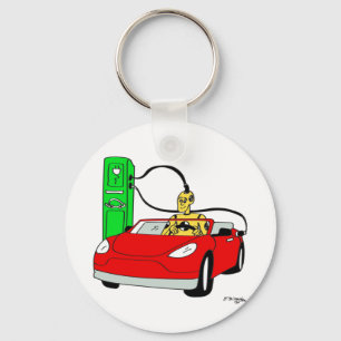 Crash Test Dummy & Car Recharging Key Ring