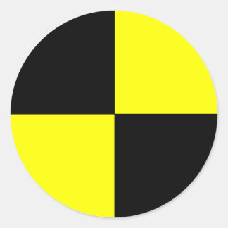 crash test dummy classic round sticker
