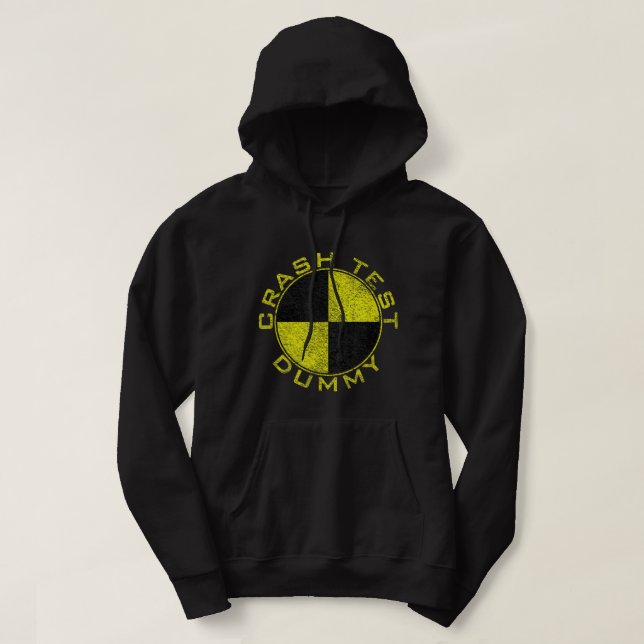 CRASH TEST DUMMY COSTUME PRETEND I'M A CRASH TEST  HOODIE (Design Front)
