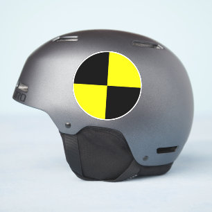 Crash test dummy vinyl stickers   black and yellow