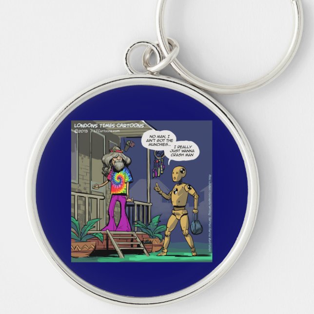 Crash Test Hippie Funny Key Ring (Front)