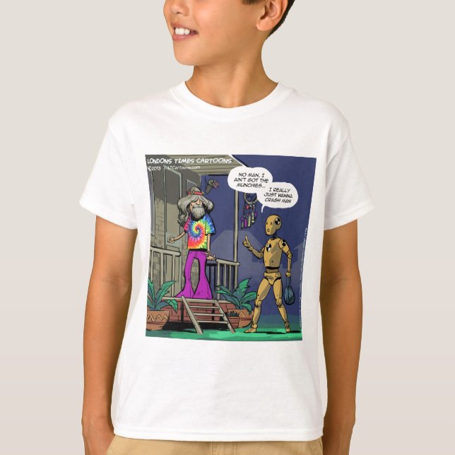 Crash Test Hippie Funny T-Shirt (Front)