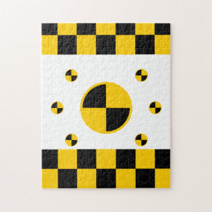 Crash Test Markers Bold Style Jigsaw Puzzle