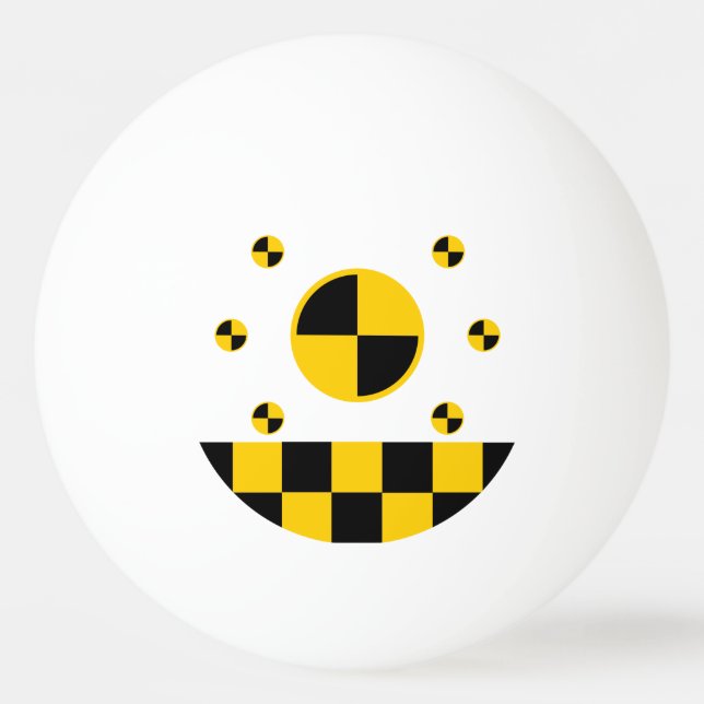 Crash Test Markers Bold Style Ping Pong Ball (Front)