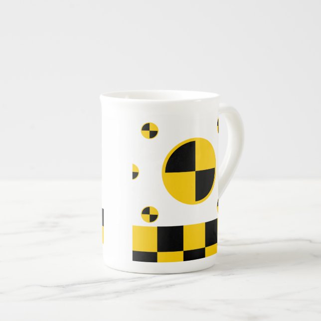 Crash Test Markers Graphics Bone China Mug (Front Right)