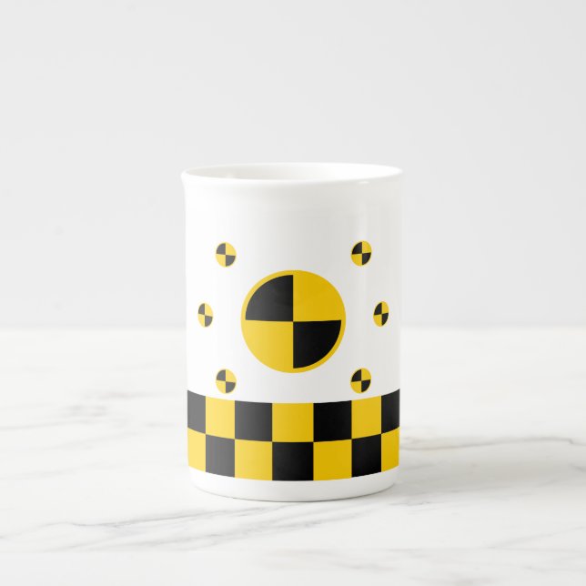 Crash Test Markers Graphics Bone China Mug (Front)
