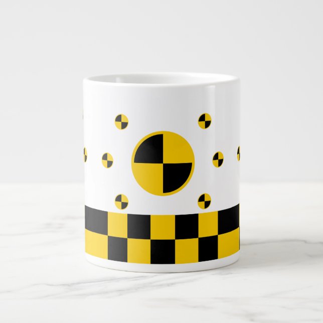 Crash Test Markers Graphics Large Coffee Mug (Front)