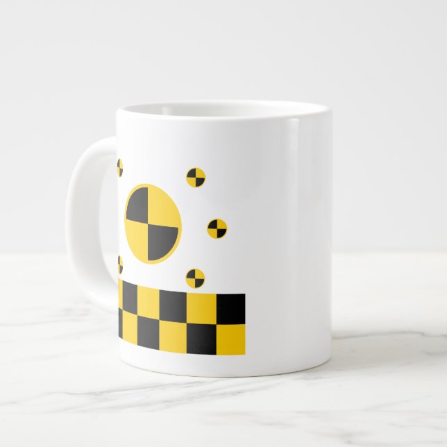 Crash Test Markers Graphics Large Coffee Mug (Front Left)