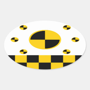 Crash Test Markers Oval Sticker