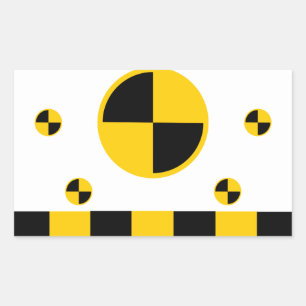 Crash Test Markers Rectangular Sticker
