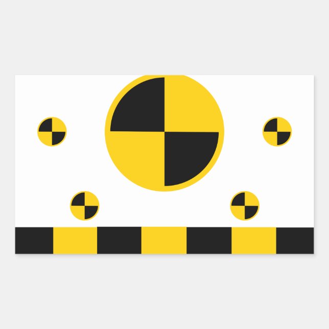 Crash Test Markers Rectangular Sticker (Front)