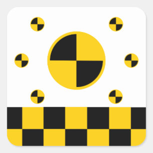 Crash Test Markers Square Sticker