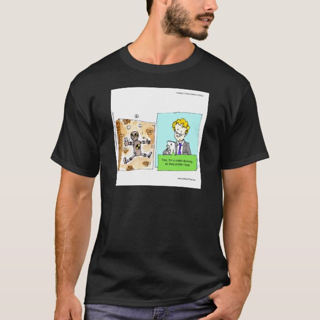 Crash Text Dummy Funny T-Shirt (Front)
