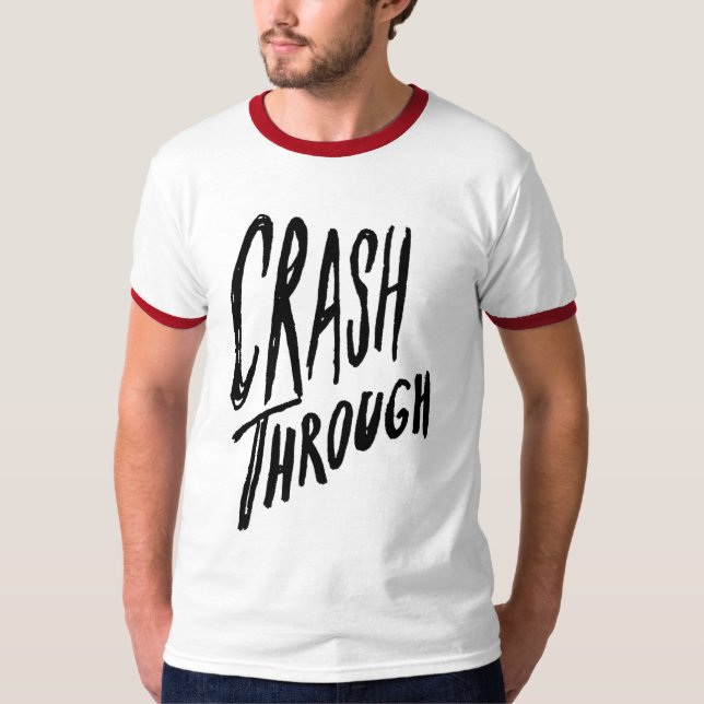 Crash Through Logo Red Ringer Tee (Front)