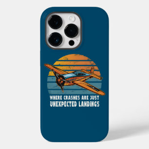Crashes Are Unexpected Landings Funny RC Plane Case-Mate iPhone 14 Pro Case