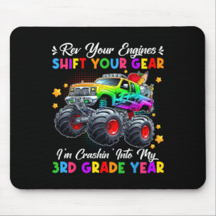 Crashin' Into My 3rd Grade Monster Truck First Day Mouse Pad
