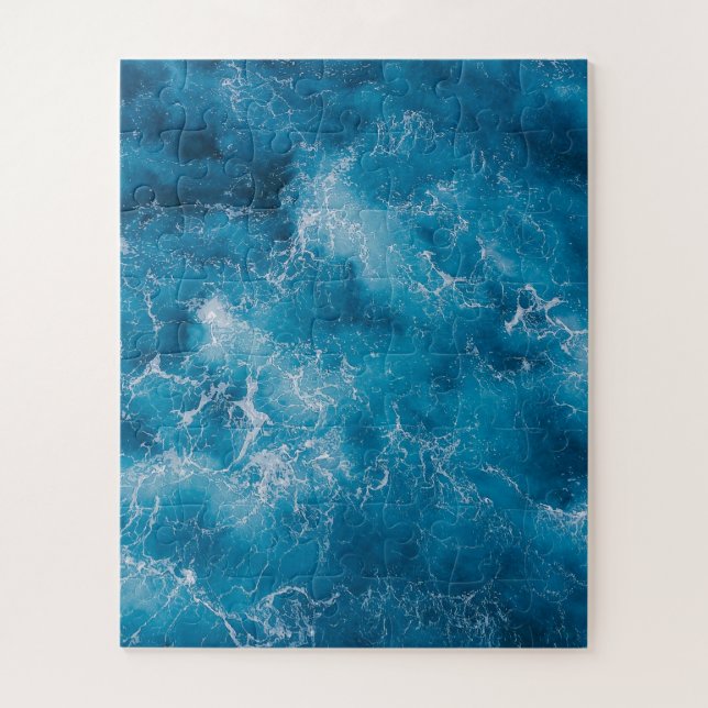 Crashing Blue Ocean Waves Jigsaw Puzzle (Vertical)