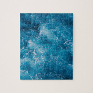 Crashing Blue Ocean Waves Jigsaw Puzzle
