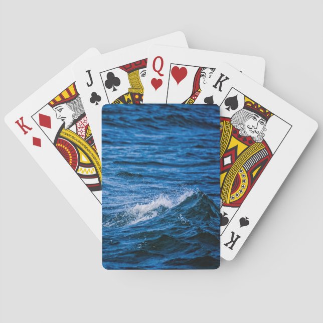 Crashing Blue Waves Playing Cards (Back)