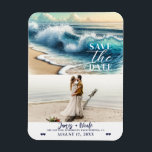Crashing Ocean Waves Coastal Save the Date Photo Magnet<br><div class="desc">custom magnet</div>
